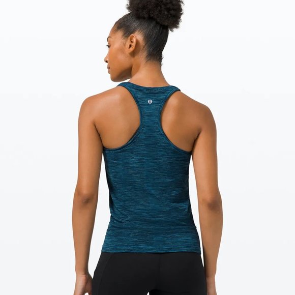NWT Lululemon Swiftly Tech Tank Prism Stripe Turqouise Tide Multi - Picture 2 of 9